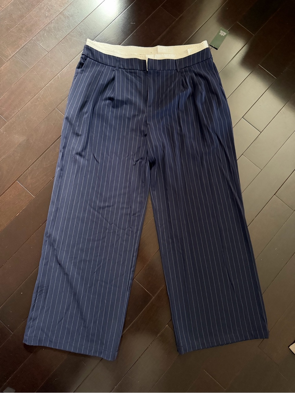 Target - Wild Fable - Navy Pinstripe Wide-Leg Double Waist Pants